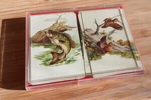 Vintage 1960s Playing Cards, Remembrance Field and Stream, Sweeney Art